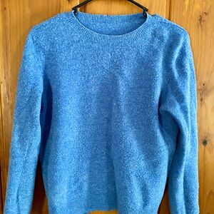 100% Merino Wool Sky Blue Women's Sweater